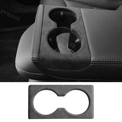 Tesla Model 3 Highland Alcantara Rear Seat Cup Holder Cover Center Console Sticker Panel Armrest Console Decorative Trim