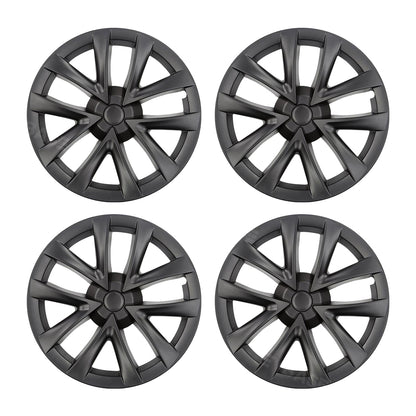 EVBASE Model 3 18inch Arachnid Wheel Covers Replacement Wheel Cap 2017-2023 Model 3 Matte 4PCS