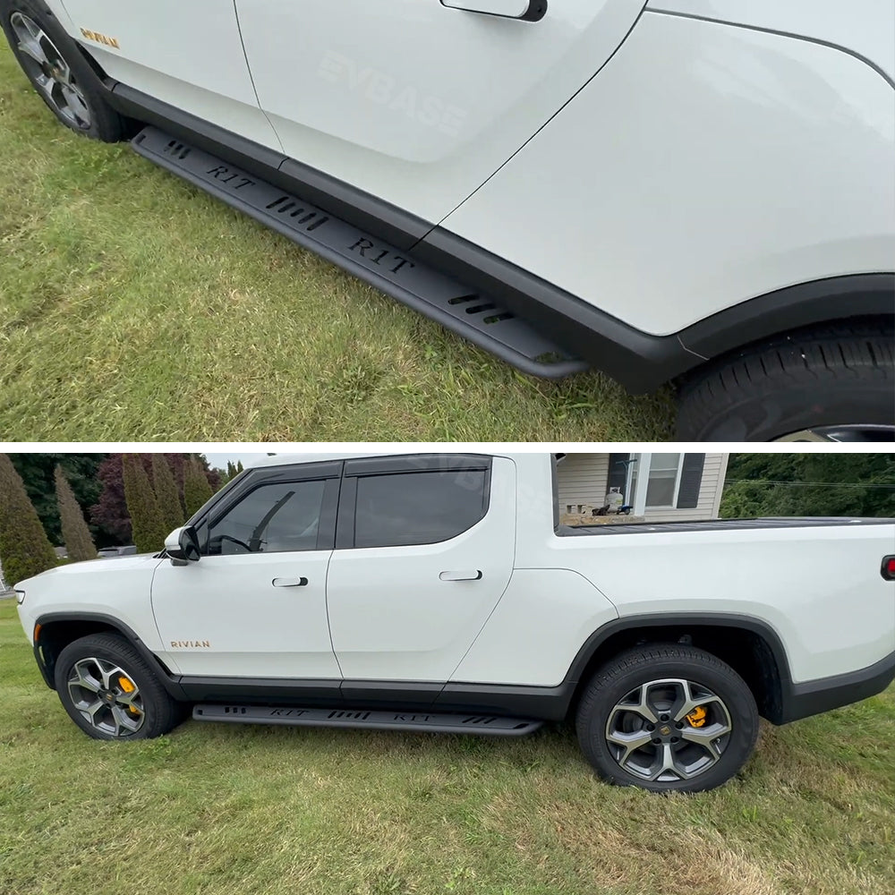 50%OFF-EVBASE Rivian R1T Running Boards 2022-2024  (With R1T Letters)