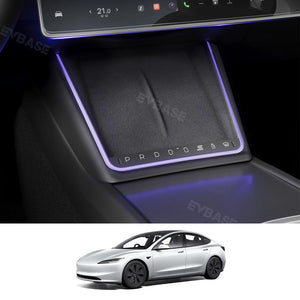 Tesla Model 3 Highland Wireless Charging Expansion Dock Center Console With Ambient Light Quick Buttons