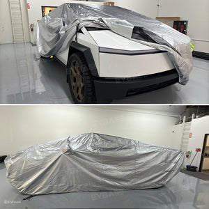 Tesla Cybertruck Full Car Covers Waterproof Sliver Coating All Weather Outdoor Protection Exterior Accessories