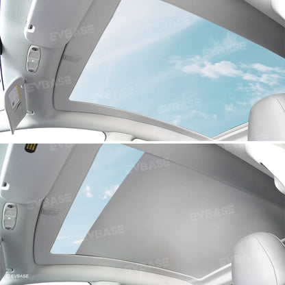 EVBASE Tesla Model Y Electric Shades Automatic Retractable Sunshade Glass Roof Sun Visor UV Resistant Skylight