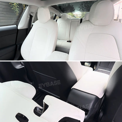 Tesla Model 3 Highland Custom Seat Covers NAPPA Leather Interior Accessories EVBASE