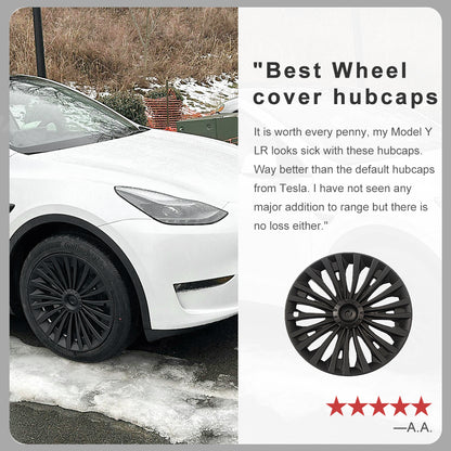 4PCS Tesla Model Y Wheel Cover Hubcaps Rim Protector 19-Inch Hub Cap Replacement For Tesla Accessories