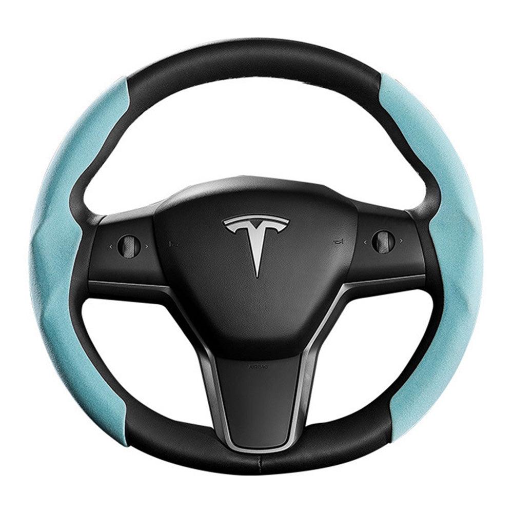 Alcantara - Adhesivo para volante de automóvil, antideslizante, para volver  a las normas estándar para Tesla Model 3, YS (rojo negro)