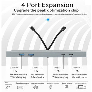Tesla Model 3 Highland 65W USB Hub Docking Station 4-Port Center Conso -  EVBASE-Premium EV&Tesla Accessories