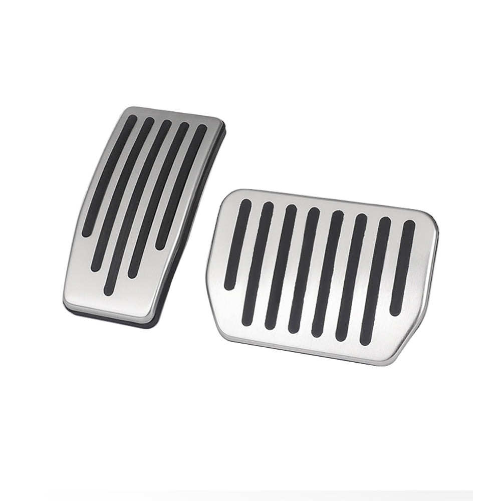 EVBASE Tesla Model 3 Y Non-Slip Foot Pedals Pads Silver Brake Pedal Covers Tesla Accessories