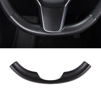 EVBASE Tesla Model 3 Y Real Carbon Fiber Steering Wheel Cap Tesla Carbon Fiber Interior