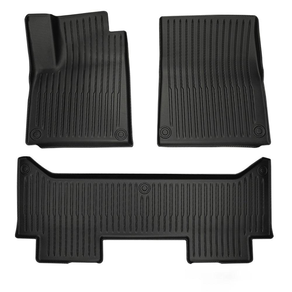 Rivian R1T Floor Mats TPE All Weather Protection Rivian R1T Accessories Black