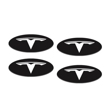 Logotipo de Tesla Modelo 3 Y Tapas de cubo de rueda Logotipo de la cubierta central 4PCS