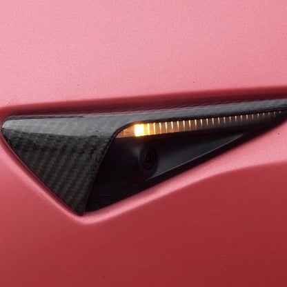 EVbase Carbon Fiber Tesla Seitenkamera Blinkerabdeckung für Model 3 Y