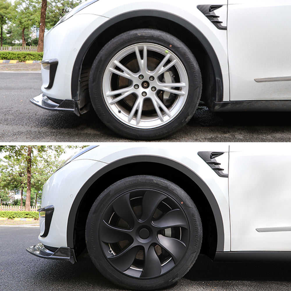 Shop4EV Performance Tesla Model Y - Copricerchi a turbina, set di 4 pezzi,  coperture per cerchi gemelli da 19 pollici, accessori per auto, colore nero  : : Auto e Moto