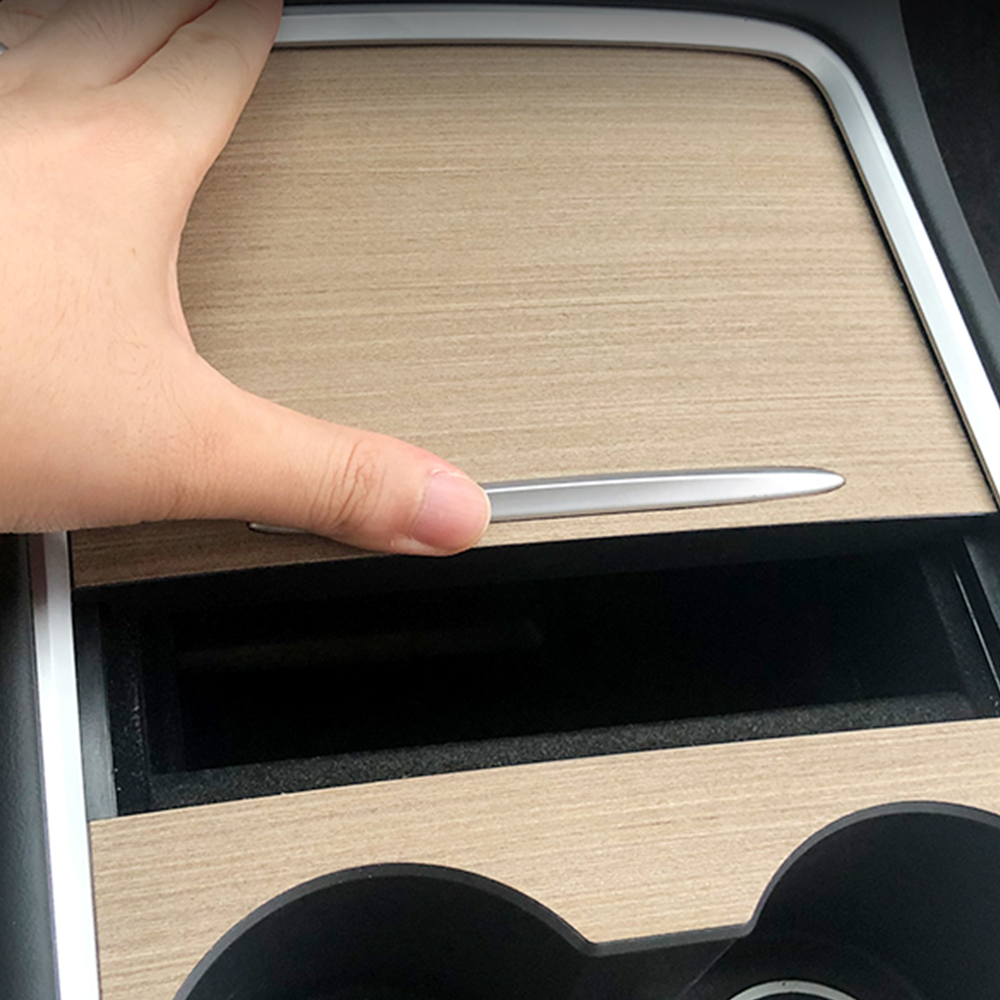 EVBASE Model 3 Y Center Console in Legno Grano di Protezione Adesivo