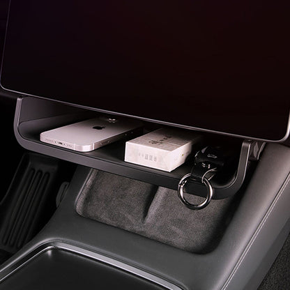 EVBASE Tesla Model 3 Y Center Console Organizzatore Vassoio Magnetico Sotto lo Schermo Scatola