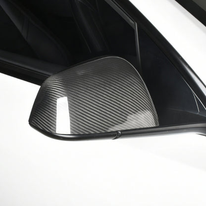 EVBASE Real Carbon Fiber Tesla Rearview Mirror Cover For Model 3 Y