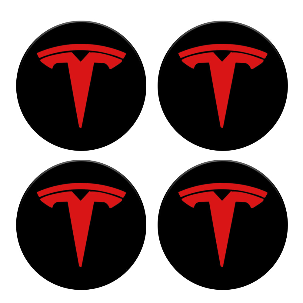 Logotipo de Tesla Modelo 3 Y Tapas de cubo de rueda Logotipo de la cubierta central 4PCS