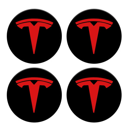 Logotipo de Tesla Modelo 3 Y Tapas de cubo de rueda Logotipo de la cubierta central 4PCS