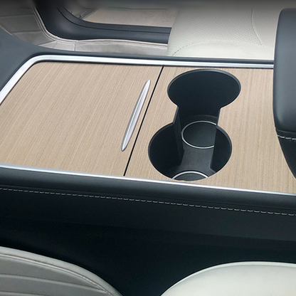 EVBASE Model 3 Y Center Console Wood Grain Protector Sticker