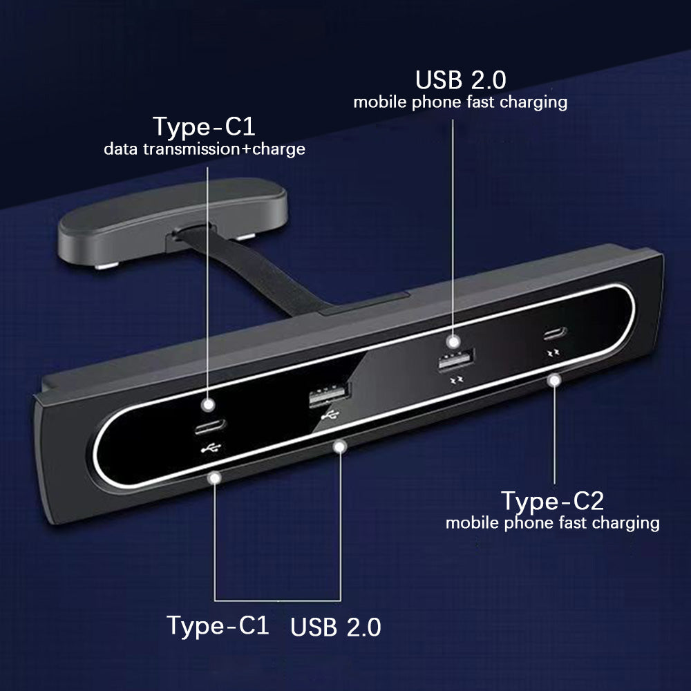 Tesla Model 3 Y Center Console USB HUB Adapter 4 in 1 USB Center Console Smart Sensor for Tesla