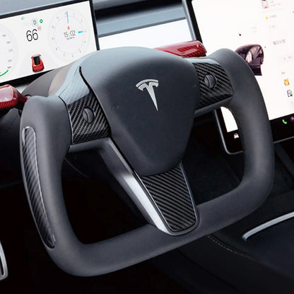 EVBASE Tesla Model 3 Model Y Yoke volante Nappa negro