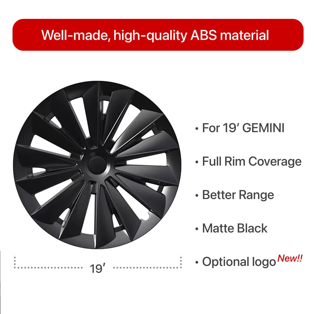 Tesla Model Y Wheel Caps Replacement for Gemini 19" Hub Caps |EVBASE