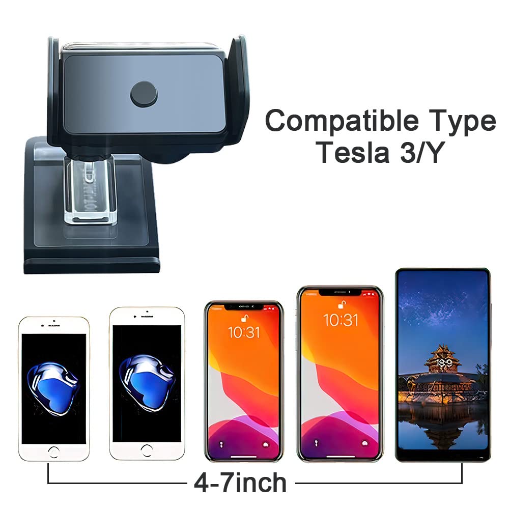 EVBASE Tesla Phone Mount Model 3 Y Phone Holder Solar Auto