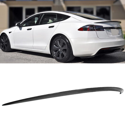 Tesla Model S Real Carbon Fiber Trunk Spoiler Wing Model S Accesorios