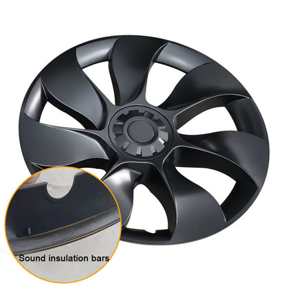 EVBASE Model Y Überturbine Wheel Cover 19 inch Turbine Wheel Cap Model Y Matte Black 4PCS