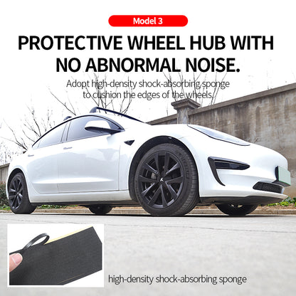 EVBASE Model 3 18inch Arachnid Wheel Covers Replacement Wheel Cap 2017-2023 Model 3 Matte 4PCS